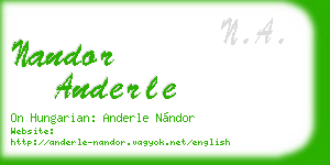 nandor anderle business card